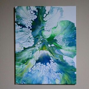 Vibrant Oceanic Abstract Canvas Art
